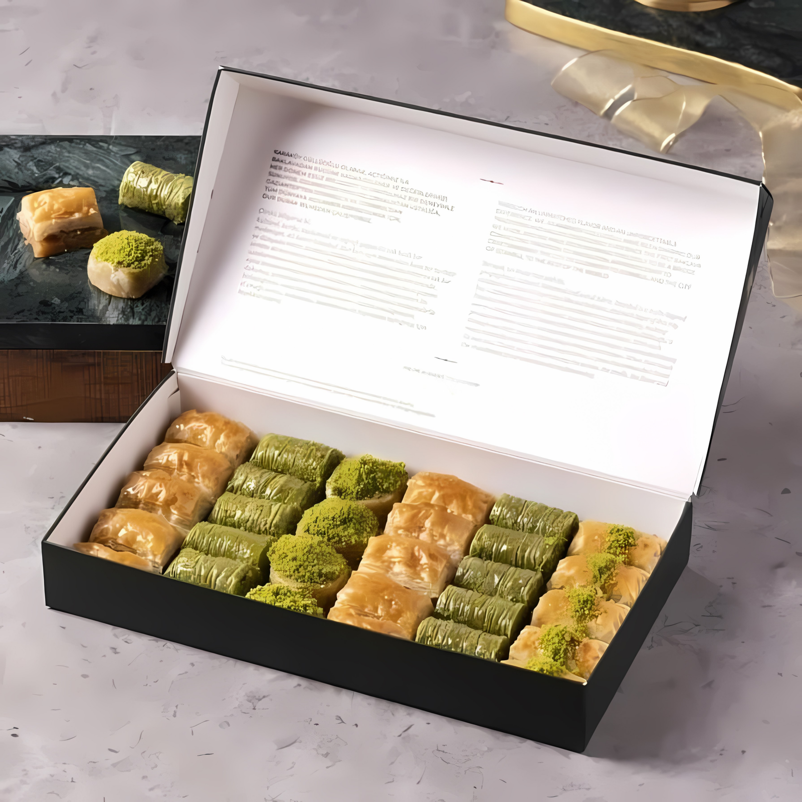 Pistachio baklava Kuwait mixed baklava gift box from Halavji Ankara