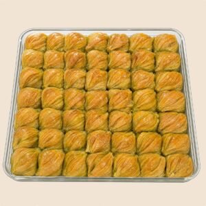 Midye Baklava with Cream and Pistachio tray - Halavji Ankara Kuwait